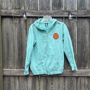 Santa Cruz Skateboards Kids Aqua Zip-Up Hoodie
